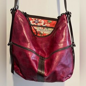 Rough and Tumble Lg City Safari Pomegranate Custom Lining Dark Brown details